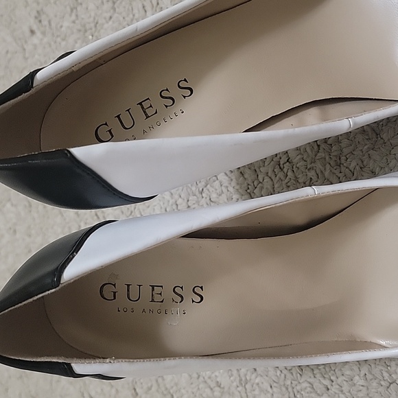 NWOT Guess black and White 4 inches sexy heeled shoes - Picture 9 of 10